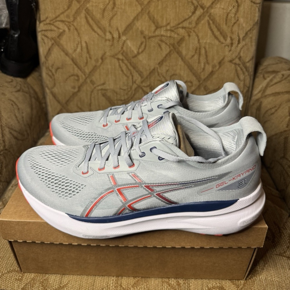 MISMATCH SIZES! ASICS Men's Gel Kayano 31 Piedmont‎ Grey Fiery Red